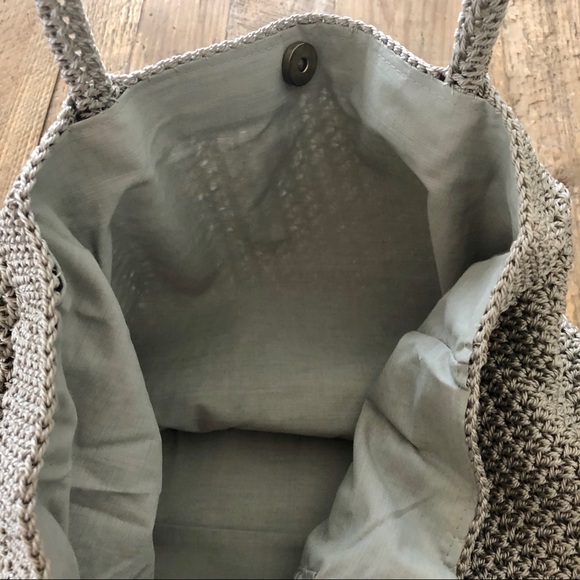 Khaki/tan Crochet Bag by Chateau - Picture 9 of 9